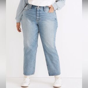 Madewell NWT The Curvy Perfect Vintage Straight Jeans 28W in Seyland Wash